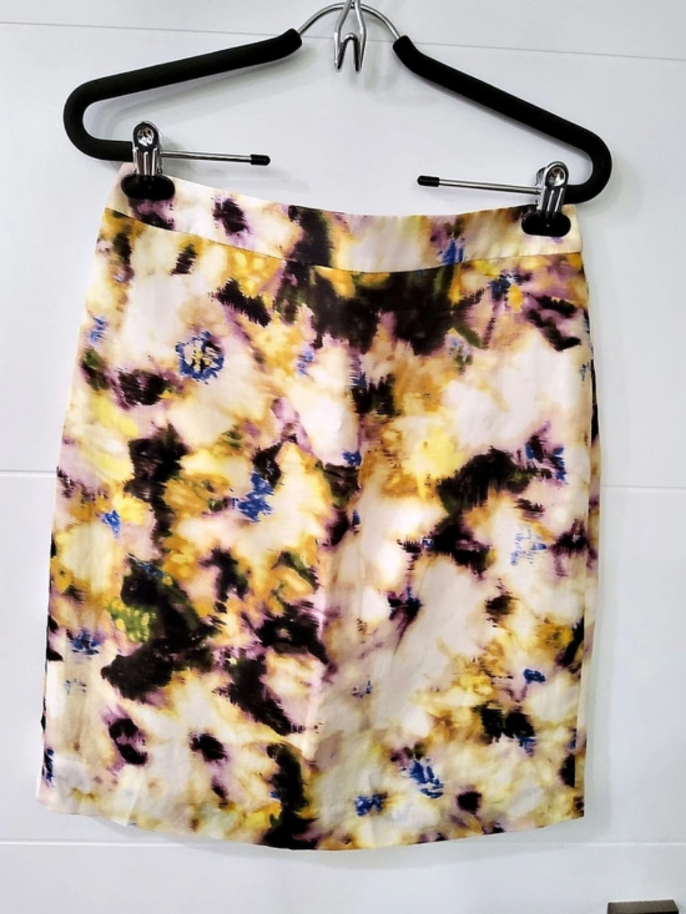 J.Crew Floral Mini Skirt in Yellow & Purple Size 6 Like New